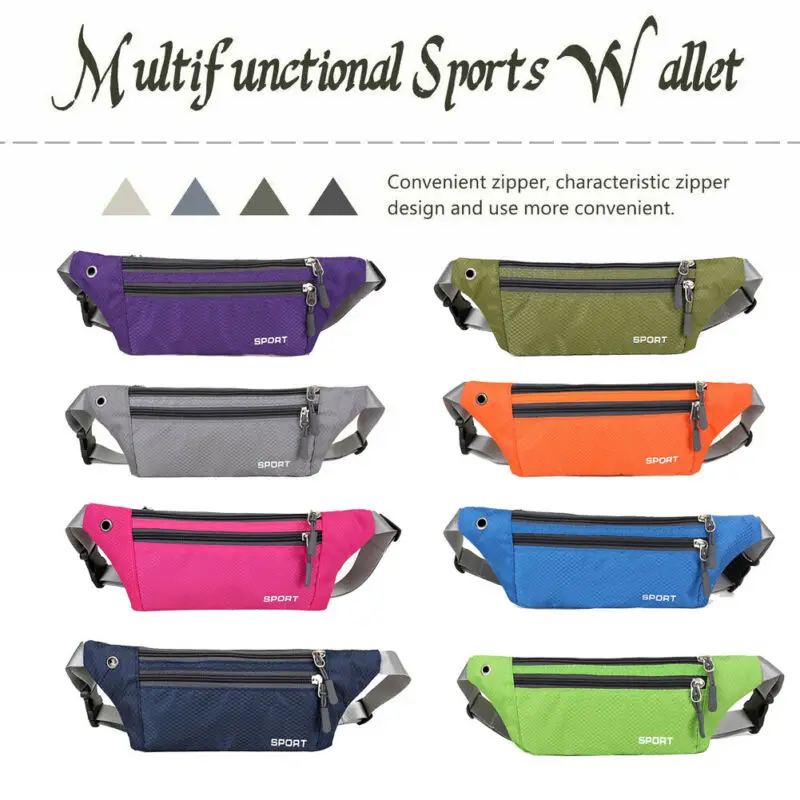 Поясная Сумка для телефона с двумя карманами бега поясная сумка Спортивная