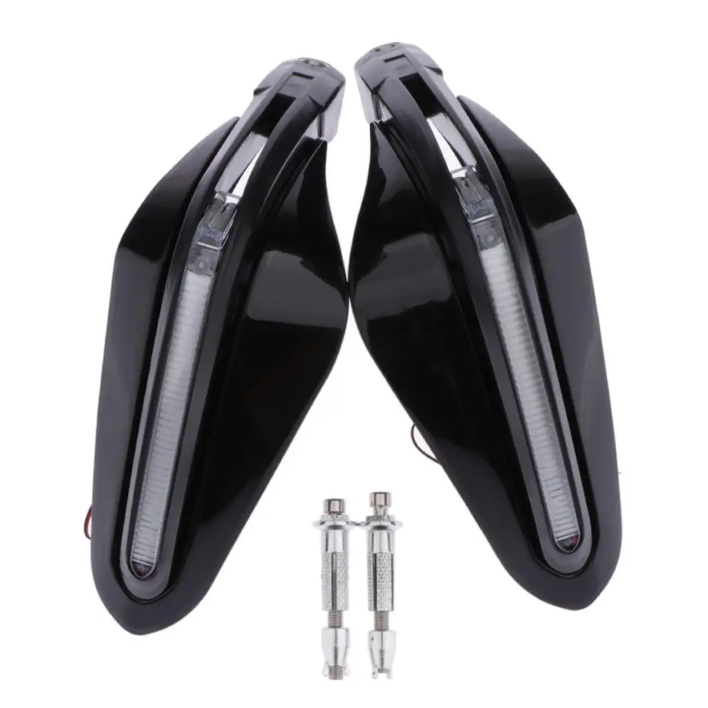 2PCS Motorcycle Handlebar Brush Bar Handguards Wind Guard with LED Indicators Lights Universal Fit for Motocross Dirt Bike | Автомобили и