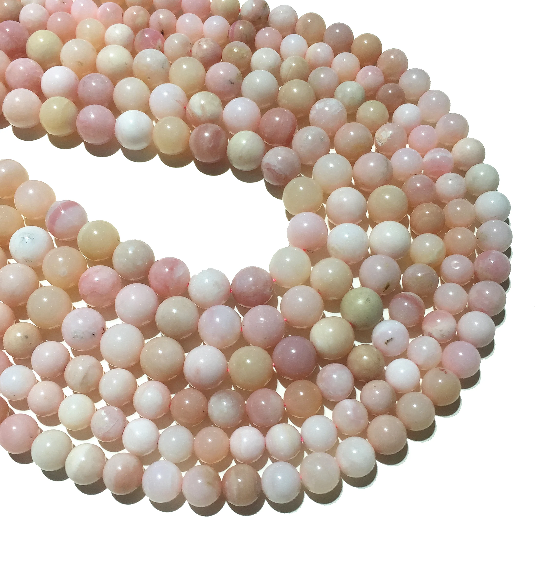 Цена по прейскуранту завода натуральный розовый опал круглые бусины целебная