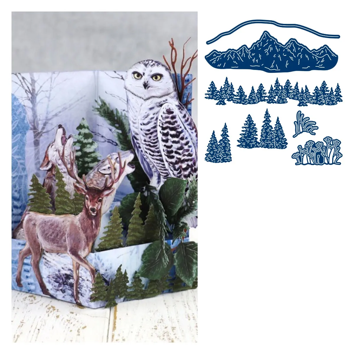 

2021 NEW Into The Mountains Metal Cutting Dies Scrapbook Diary Decoration Stencil Embossing Template DIY Greeting Card Handmade