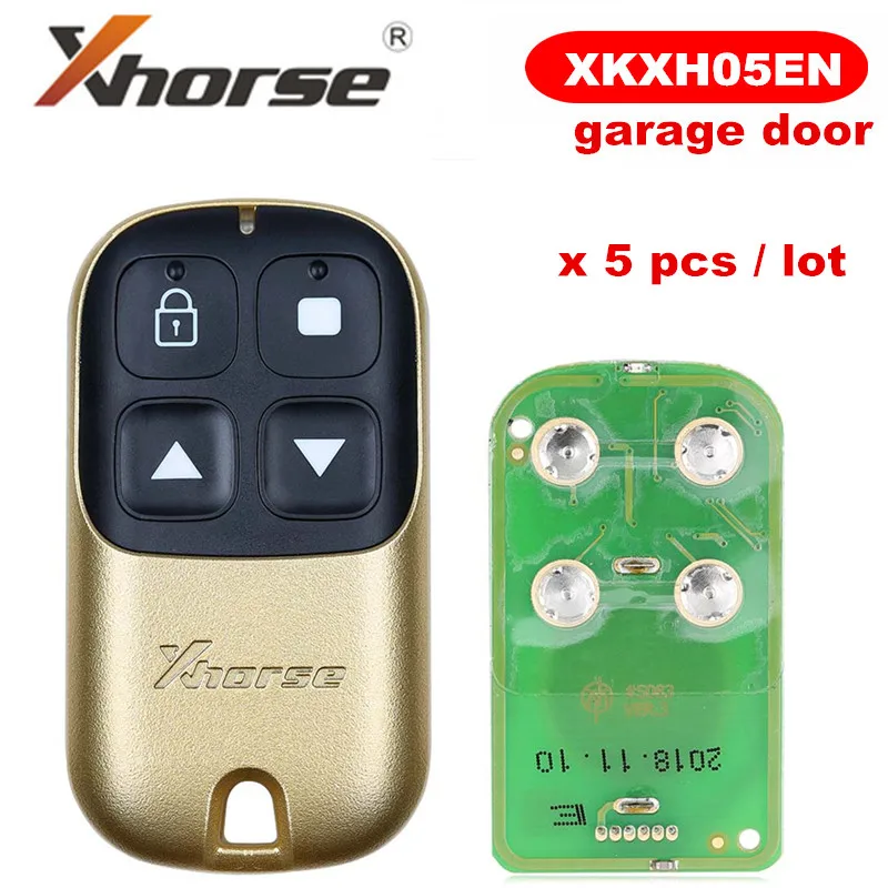 Xhorse XKXH05EN VVDI кнопка для гаражной двери золотого цвета 5 шт./лот| |
