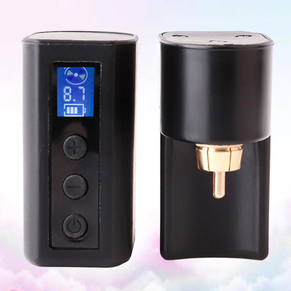 

Wireless Power Supply Mini Portable Power Supply Supply RCA Connection for Pen Rotary Machine (Black)