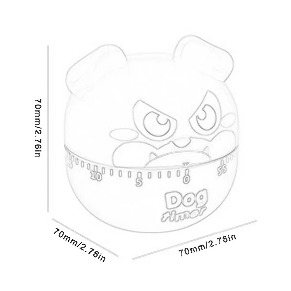 

Mechanical Kitchen Timer Cartoon Cute Dog Manual Counters for Home Cooking Baking Reminder Set Time Reminder Stopwatch