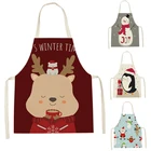 Фартуки для гриля, рождественские снеговики, ремешки для кофе, аксессуары для бара, Комбинезоны для уборки официанта с перекрестной спинкой