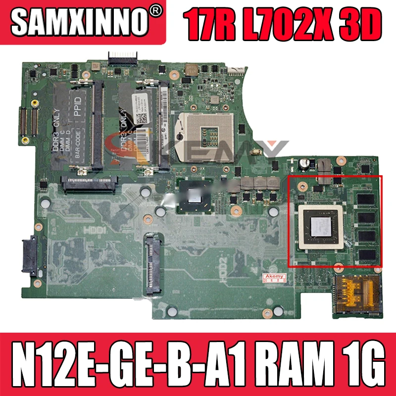 

Оригинальная материнская плата для ноутбука DELL XPS 17R L702X 3D материнская плата CN-0P4N30 0P4N30 DAGM7MB1AE1 N12E-GE-B-A1 Оперативная память 1Гб HM67