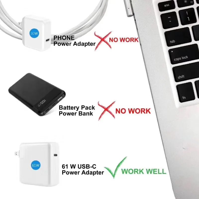 Новинка! 180 см Магнитный USB C Тип для MagSaf * 1 2 кабель Apple Macbook Pro Air 29 30 Вт 61 65 87W 96W