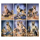 Картина из страз YI BRIGHT 5D сделай сам, Набор для вышивки крестиком, мозаика из страз Собака, картина квадратнаякруглая, подарок