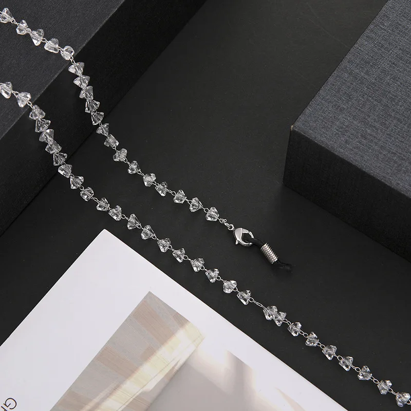 

Crystal Beaded Glasses Chain For Women Fashion Lanyard Gold Color Metal Sunglassses Chains Strap Cord Hanging Neck Holder