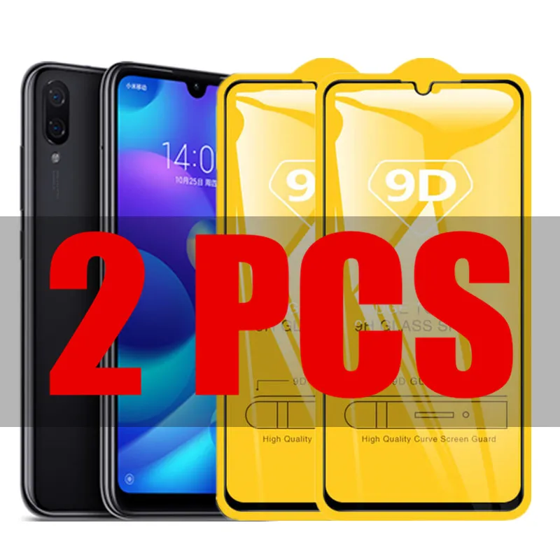 

2Pcs 9D Glass For Xiaomi Mi Play Protective Glass on the For Xiaomi Mi Play miplay Screen Protector Film