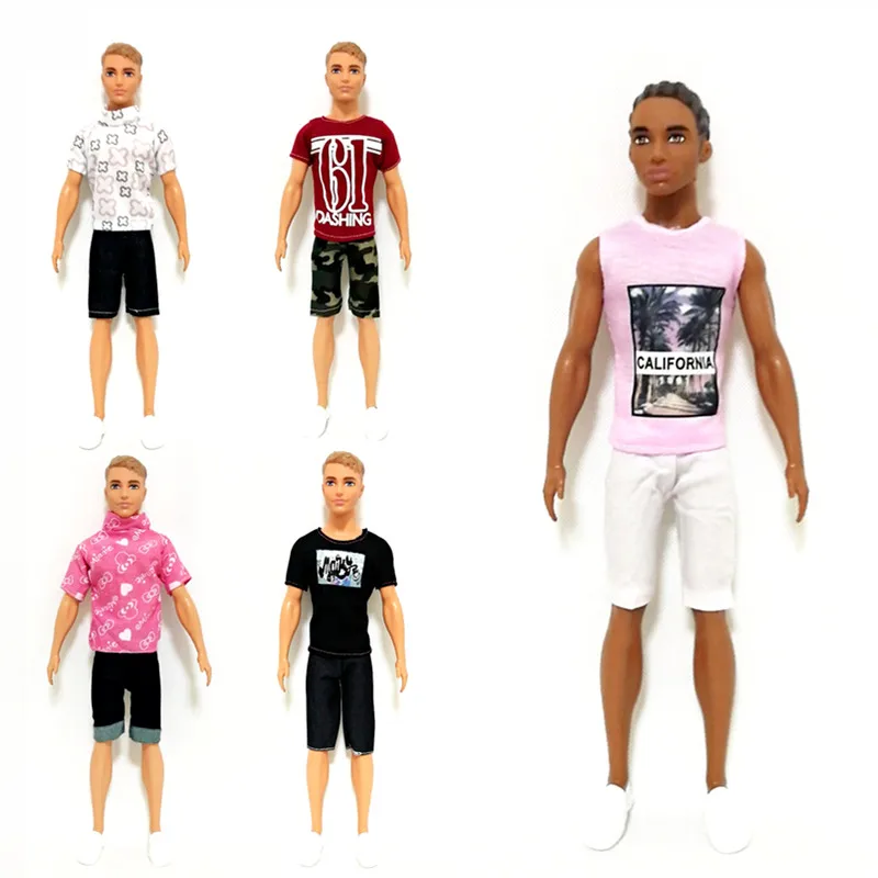 Комплект одежды для куклы Барби Розовая Майка и брюки 11 дюймов BJD SD FR Ken аксессуары