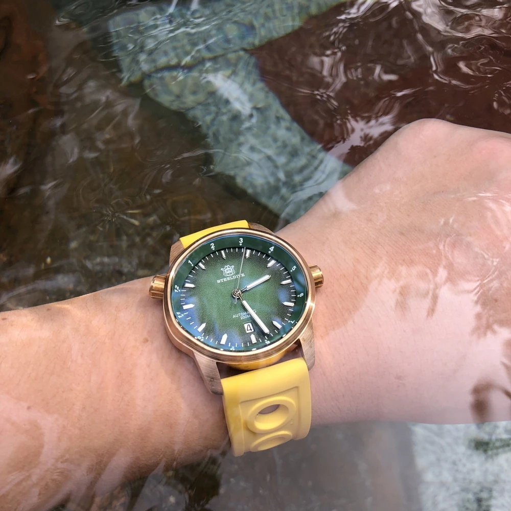 STEELDIVE 1949S-G CUSN8 бронзовые погружные механические часы 200 м сапфировое стекло C3