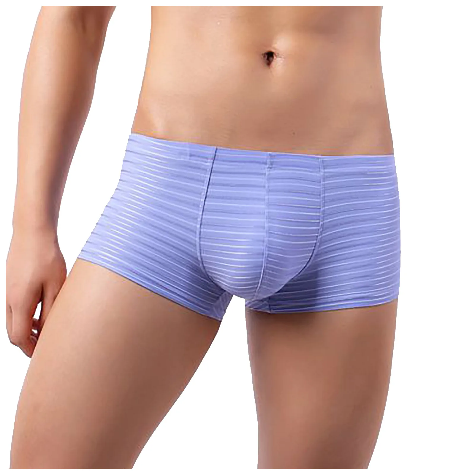 

6PC Boxer Men's Underwear Sexy gay Underwear Men Low Waist Fashion Color Stripes Comfortable male underwear cuecas masculinas