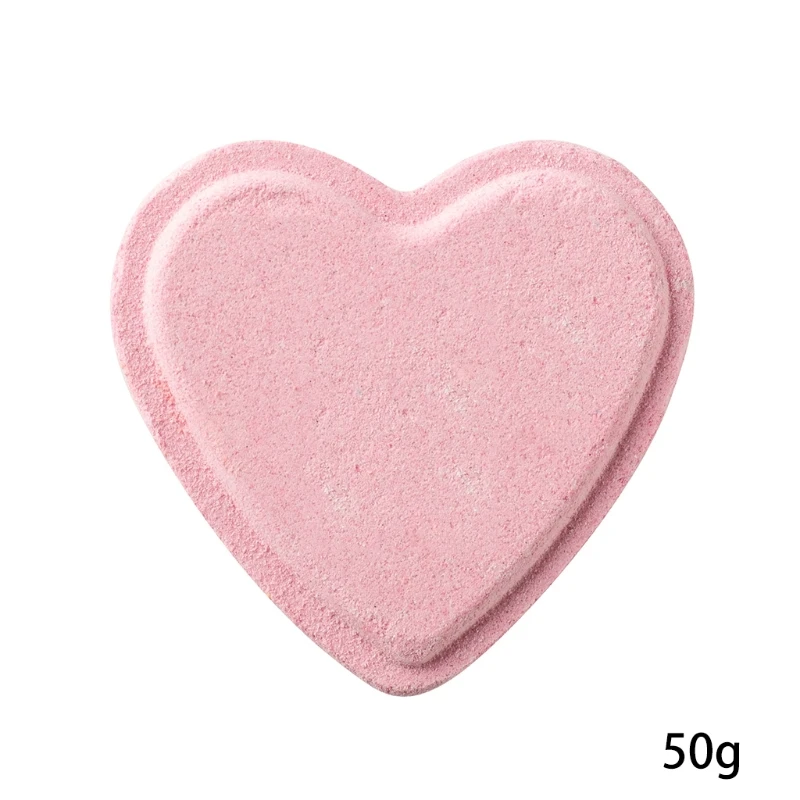

Heart Bubble Bath Bomb Natural Fizzy for Women Moisturizes Dry Sensitive Skin. Releases Color, Scent, and Bubbles
