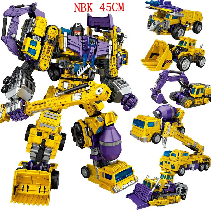 NBK 6 в 1, новинка, игрушка для трансформации, игрушка для мальчика, большой размер 45 см, робот KO G1, фигурка, модель, детская игрушка - Цвет: NBK 6 IN 1 (yellow)