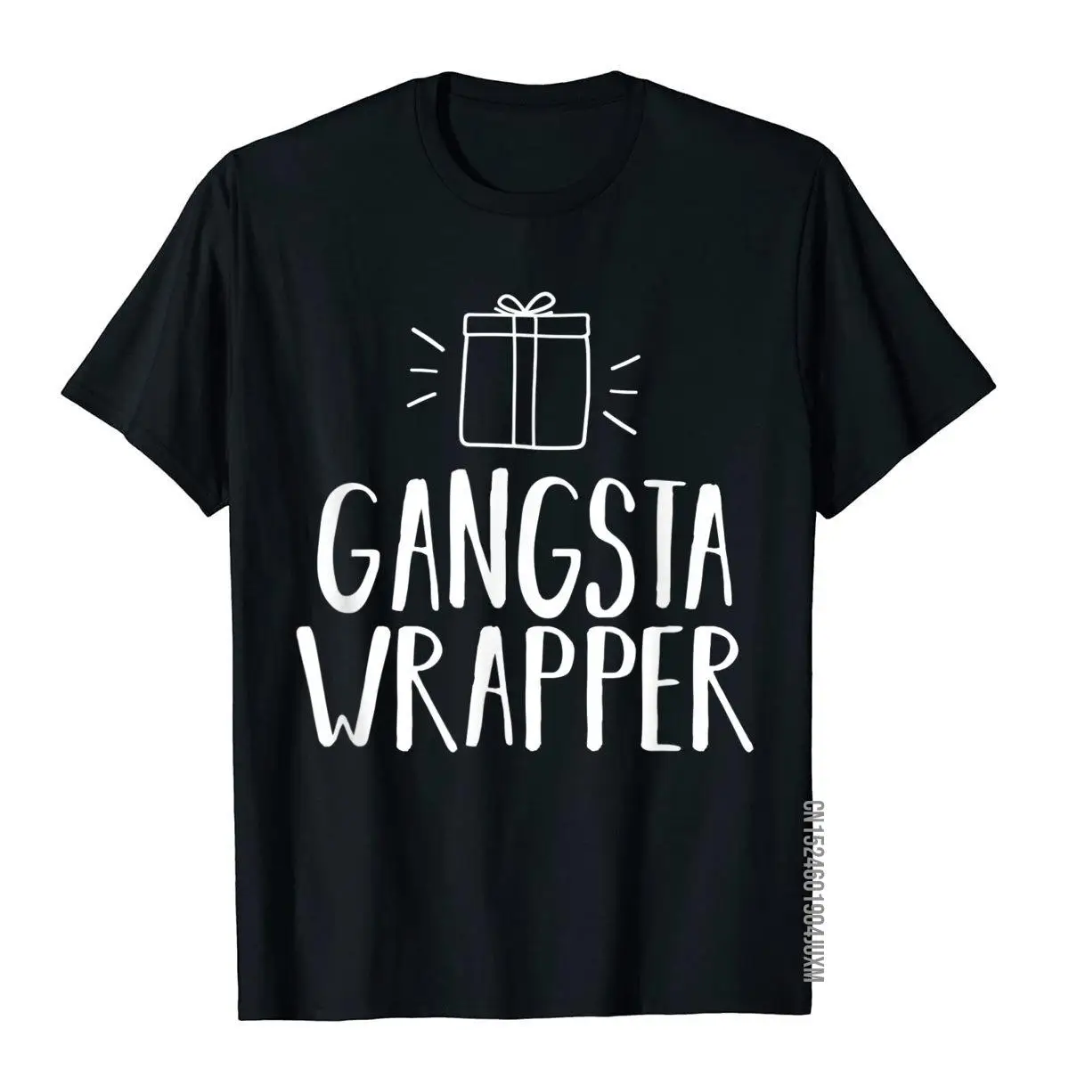 

Рождественская футболка Gangsta Wrapper, футболка для упаковки подарков, хлопковые топы и футболки для мужчин, уличная футболка, групповые купоны
