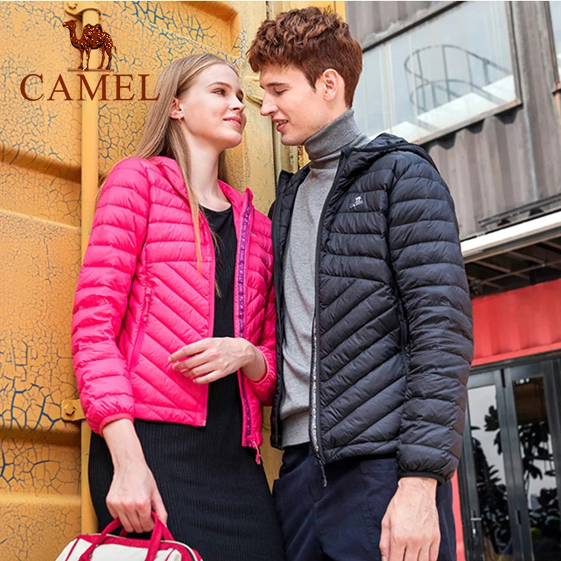 CAMEL Новое поступление пара зимних курток ультра светильник 90% белый утиный пух
