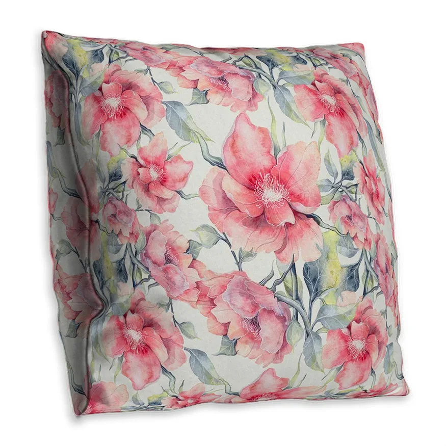 

Creative Pillowcase Floral Flower Printing Throw Pillowcase Cover Double Sides Pillow Cover Polyester Pillow Case Cushion 45x45m