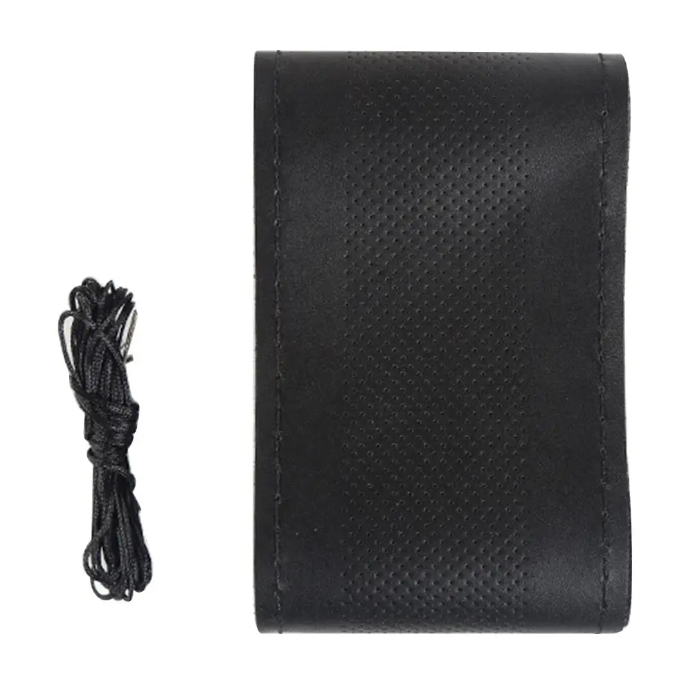 Нескользящая Автомобильная оплетка рулевого колеса из воловьей кожи аксессуары