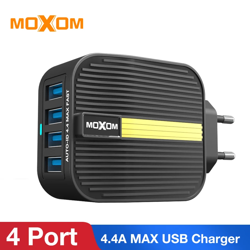 Moxom 4 Порты и разъёмы usb быстро Зарядное устройство smart ic мобильный телефон USB
