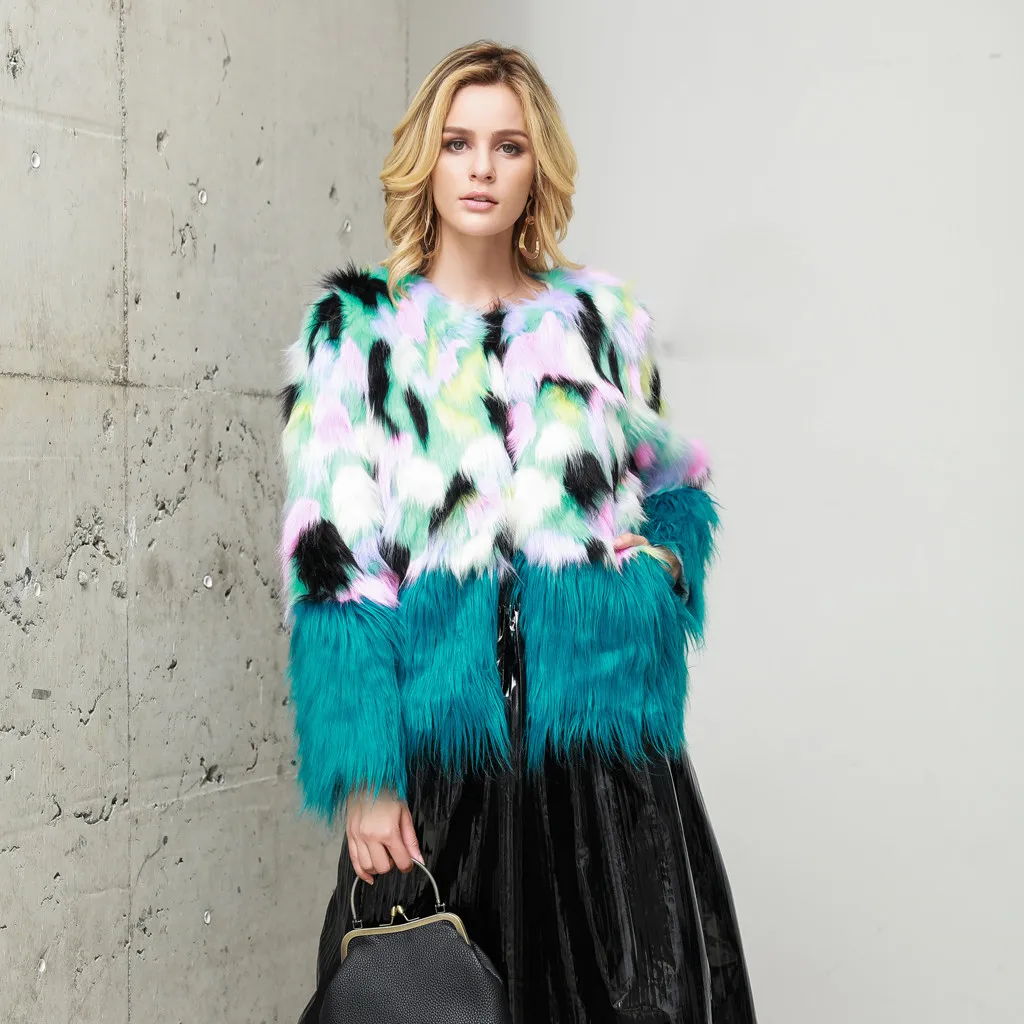 Новое пальто из искусственного меха 2019 зимнее женское модное Бохо верхняя одежда