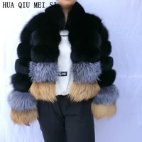 2020 new fashion natural fox fur mixed fur coat real fur vest natural fur coat womens winter jacket fur coat fox fur vest top