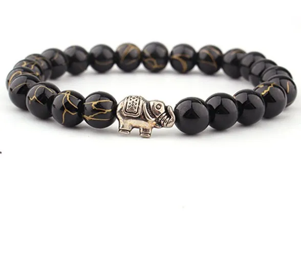 8 мм черного цвета в стиле Панк Многоцветный натуральный агат камень Исцеление