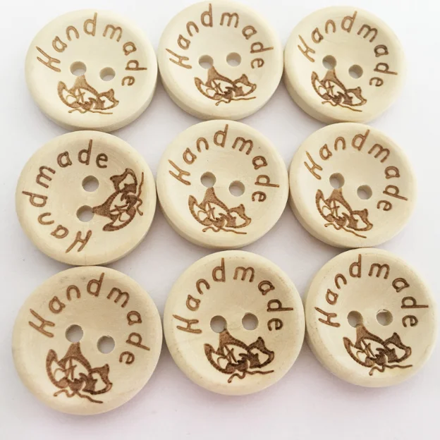 50 шт./лот круглый натуральный кокосовый 2 отверстия кнопки ручной работы