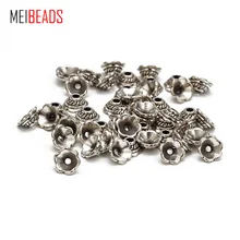 Meibeads 50 шт./лот 7 мм Ретро Серебряный цвет имитация бисера шляпы DIY