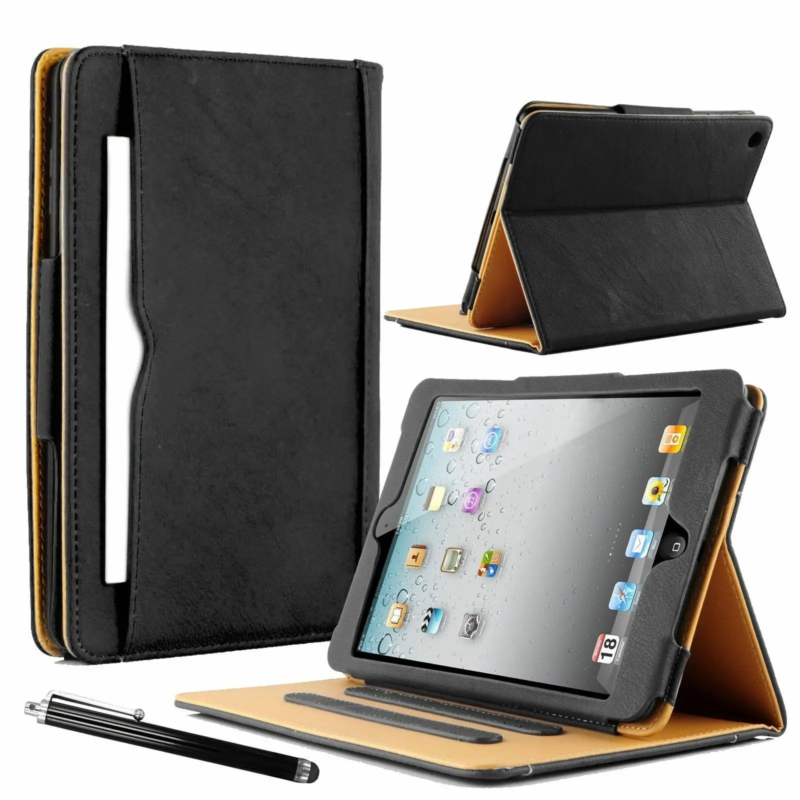 Чехол бумажник из натуральной кожи для iPad Air 1 2 2014 с Умной подставкой Держатель 9 7