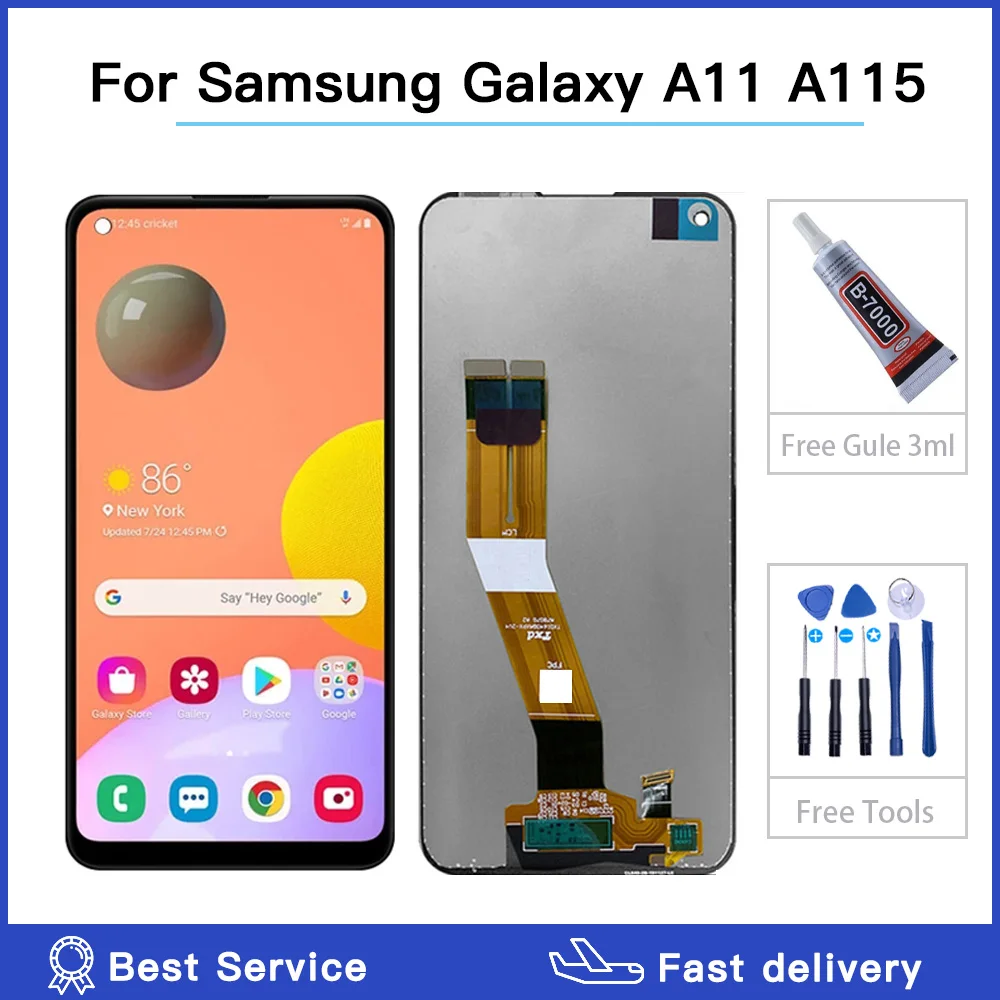 100% протестированный ЖК-экран 6 4 дюйма A115 для Samsung Galaxy A11 2020 ЖК-дисплей с сенсорным