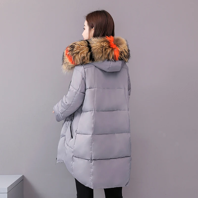 Plus Size 4XL 5XL Winter Jacket Women Padded Outwear Hooded Colorful Fur Female Coat Long Parka Mujer Invierno