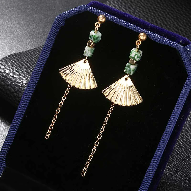 Женские Геометрические серьги капельки квадратные из смолы с зубчатой