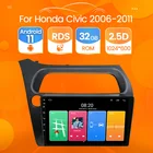 Автомагнитола 2Din с экраном для Honda CIVIC 2006-2011, хэтчбек, стерео, мультимедийный плеер, GPS-навигация, Авторадио RDS, Android 11