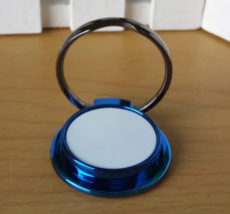 Blue 10 шт./лот, металлическое кольцо на палец, подставка для мобильного телефона, смартфона, держатель для сублимационной печати чернил - Цвет: Blue