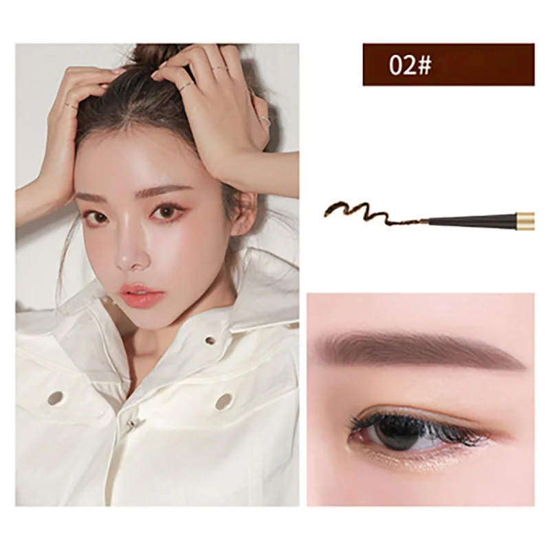 5 Цвет 3D микро лезвие жидкий карандаш для бровей Водонепроницаемый анти макияж и