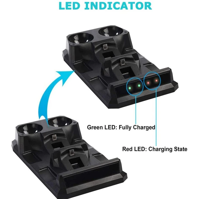 4 в 1 зарядная док станция с подставкой для быстрой зарядки светодиодный