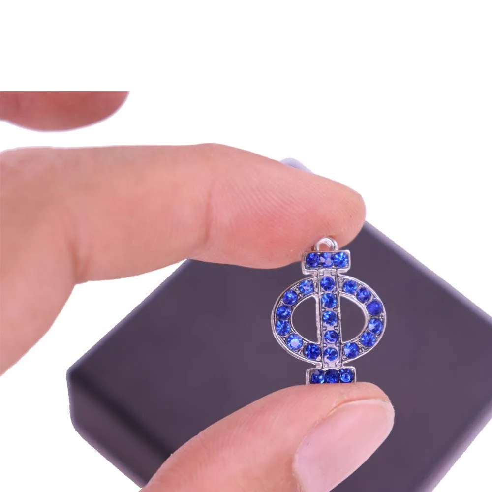 Синие хрустальные греческие буквы Zeta Phi Beta Charm Sorority Club аксессуары для ювелирных