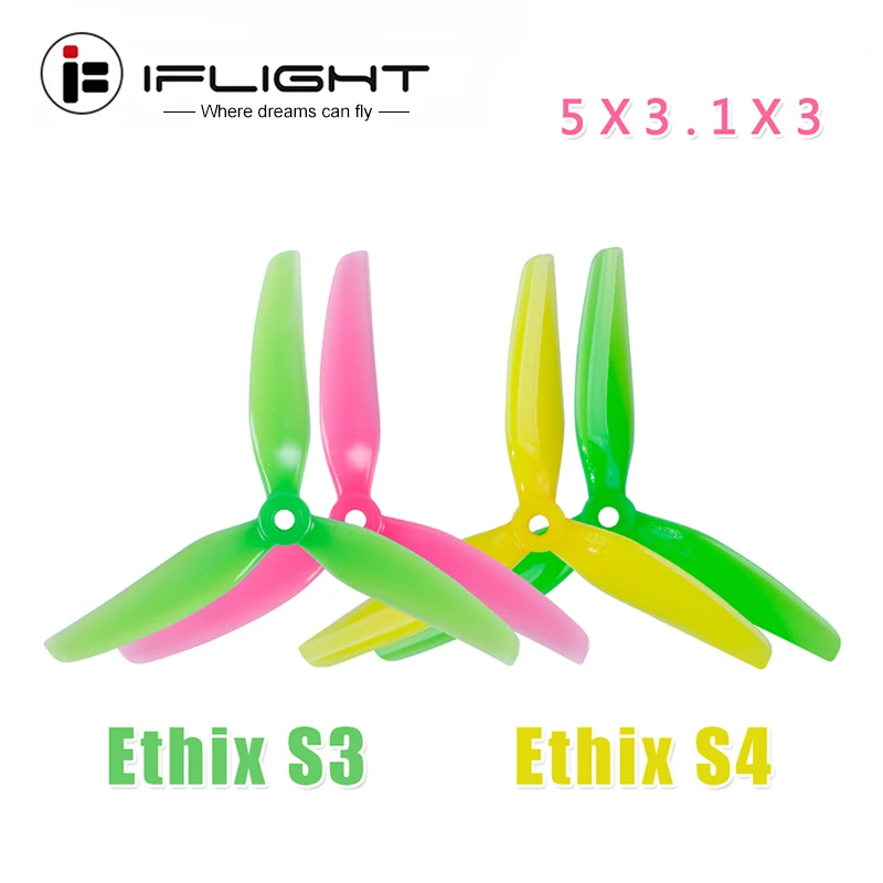 4 комплекта HQ Ethix S3/S4 Prop 5X3.1X3 5031 5 дюймов 3 лезвия/трехлопастный пропеллер совместим
