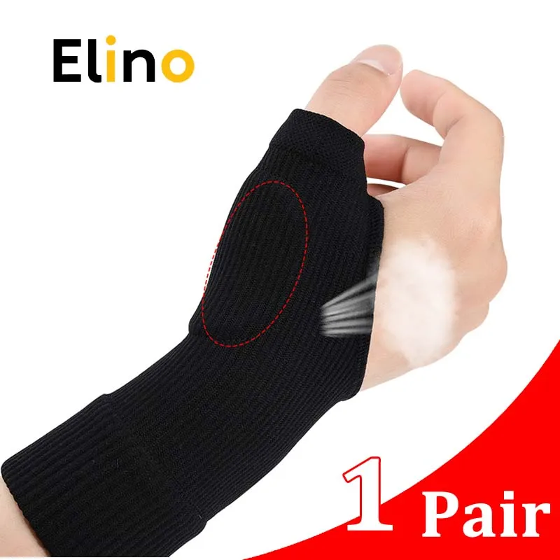 1 пара компрессионных наручных рукавов половинчатых перчаток для занятий