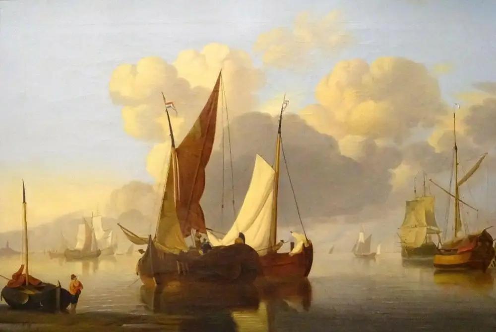 Высокое искусство 19 век живопись масляными красками море голландское большое