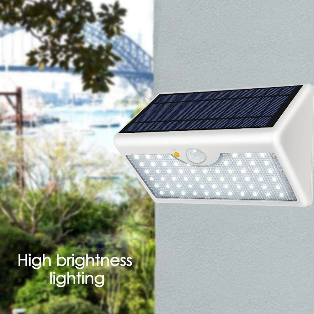 

Wall Lamp With Remote Control Sensor Security Light 60 LED Outdoor Solar Wireless Super Bright For Wall Waterproof Wall Light