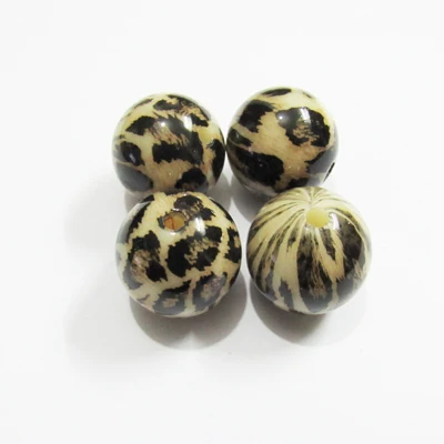 Новый дизайн! Оптовая продажа: 20 мм 100 шт./пакет акрил с леопардовым принтом