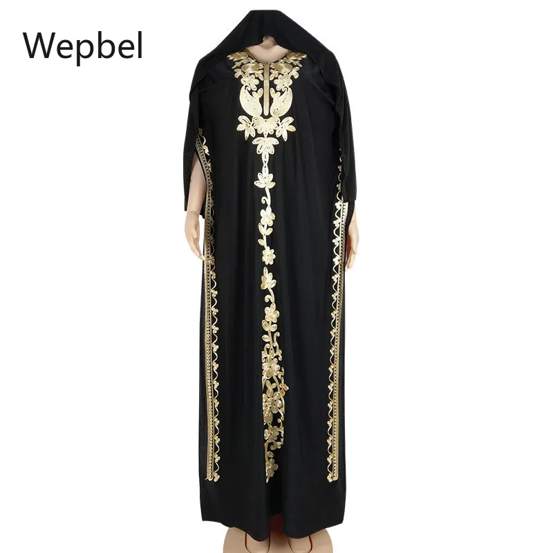 

Wepbel исламское платье абайя платье Рамадан платье Африканское платье мусульманское платье Ближний Восток с хиджаб с коротким рукавом вышив...