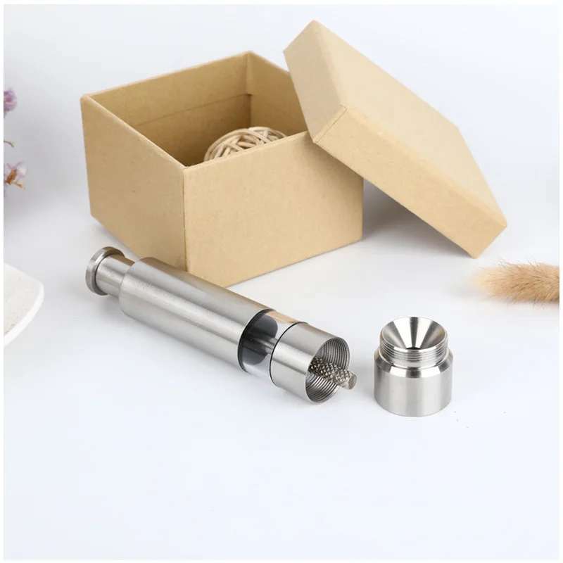 

3 pcs Manual Pepper Mill Salt Shakers Thumb One-handed Pepper Grinder Stainless Steel Spice Sauce Grinders Stick Kitchen Tools