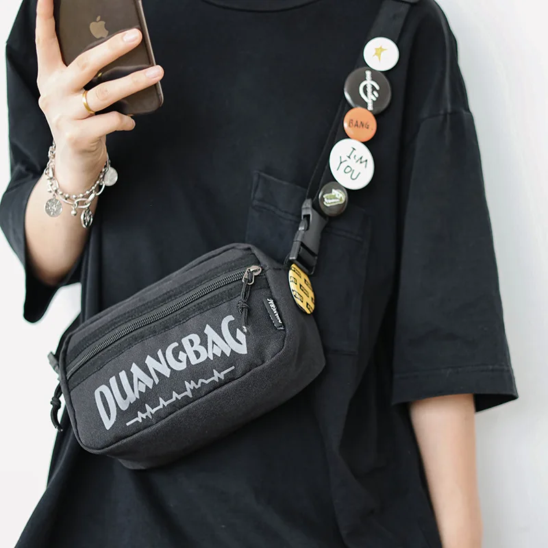 

Youda Ladies Fashion Canvas Small Square Bag Hip Hop Multifunctional Boy Casual One-shoulder Diagonal Mobile Phone Package