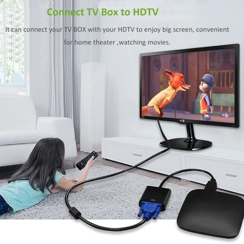 HDMI в VGA конвертер Кабель адаптер цифро аналоговый видео аудио кабель для Xbox 360 PS3 PS4