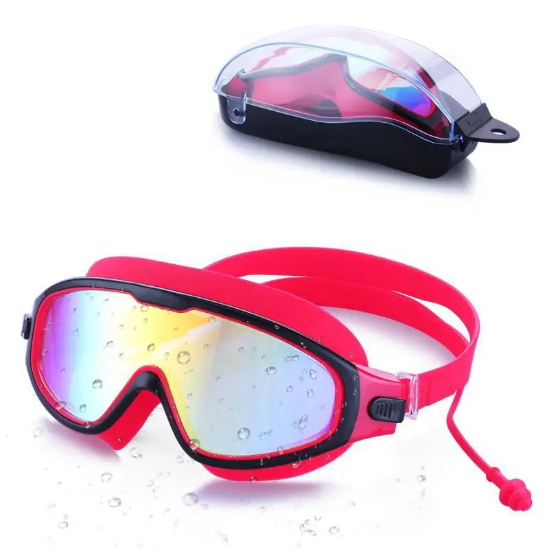 

Silicone Professional Waterproof Galvanized Anti-Fog Swim Glasses Anti-Uv Men Women Eyewear Large Frame Swimming Goggles Selling