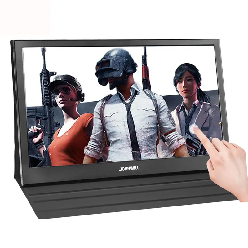 15.6 1920x1080 Touch Портативный монитор 15,6 13,3 дюймов сенсорный экран HD lcd HDMI USB дисплей для компьютера PC PS4 1080P ips игровой монитор Raspberry Pi - Цвет: 15.6 1920x1080 Touch