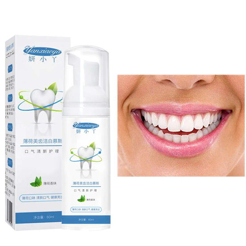 

Teeth Whitening Shining Tooth-Cleaning Mousse Toothpaste Oral Hygiene Removes Plaque Stains Bad Breath New Version Dental Tool