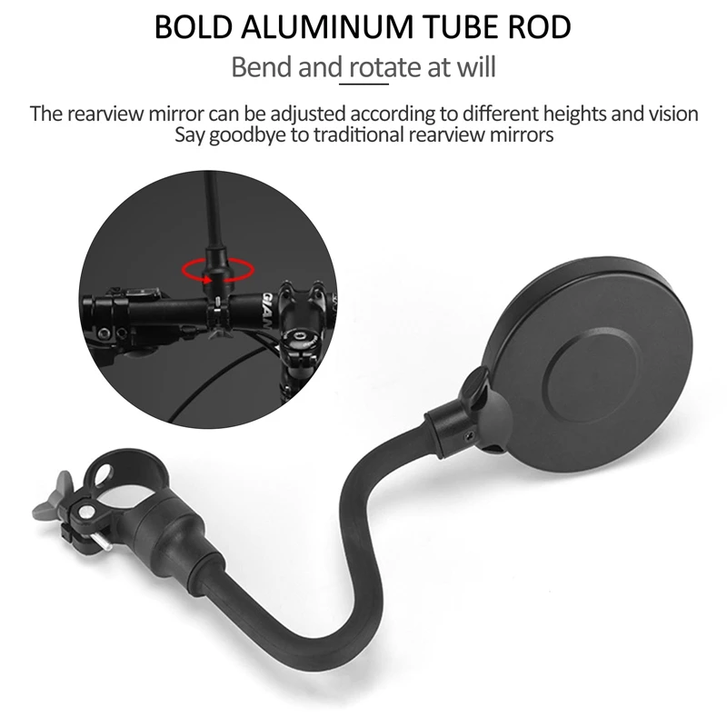

Bicycle Mirror 360 Adjustable Bicycle Rear View Mirror Bike Rearview Mirror Wide Angle Mirror Handlebar Mirror for Bikes